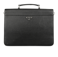 Saffiano Briefcase, Leather, Black, 56, 1*
